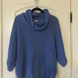 Chico's Elegant Blue Turtleneck Sweater- Cotton Blend